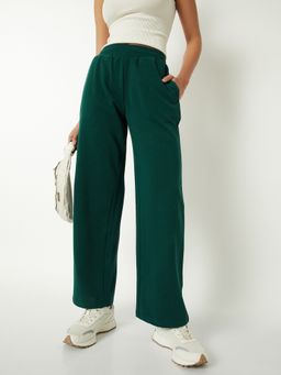 max - Green Women Solid Athleisure Track Pant