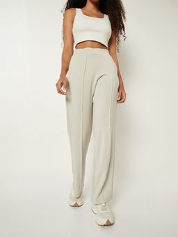 max - Off White Women Wide Sports Track Pant