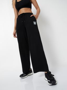 max - Black Women Wide Leg Sports Track Pant