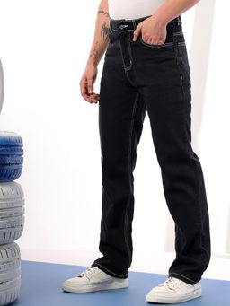 KOTTY - Men Black Regular Fit Mid-Rise Jeans