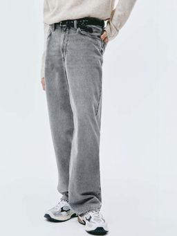 KOTTY - Men Grey Washed Straight Fit Denim Jeans