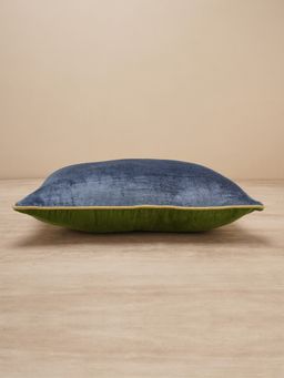 Pure Home + Living - Blue & Green Reversible Velvet Rectangle Cushion Cover