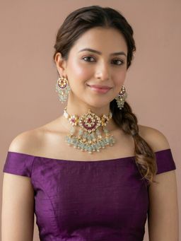 MINAKI - Green Pallan Jewellery Set