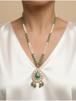 Sica Jewellery - 925 Silver Moissanite Polka Mayur Necklace