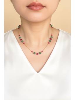 Sica Jewellery - 925 Silver Moissanite Polka Aru Necklace