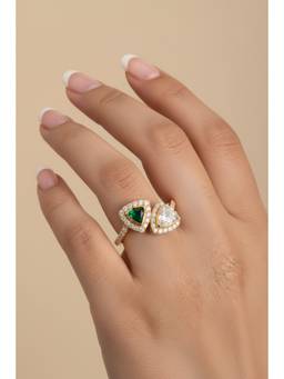 Sica Jewellery - 925 Silver Moissanite Polka Izra Ring