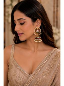 VIVINIA By Vidhi Mehra - Heritage Polka Jhumka Earrings