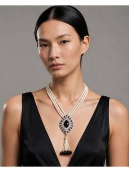 VIVINIA By Vidhi Mehra - White Semi Precious Stones & Pearl Necklace