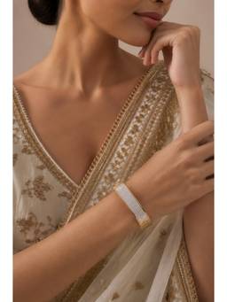 VIVINIA By Vidhi Mehra - Two Tone Finish Zircon Kada