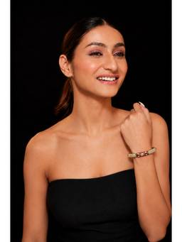 VIVINIA By Vidhi Mehra - Gold Finish Zircon Bangle