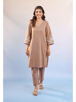 Autumnlane - Purna Coffee Kurta with Pant