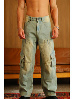 Bonkers Corner - Blue Solid Mid Waist Jeans