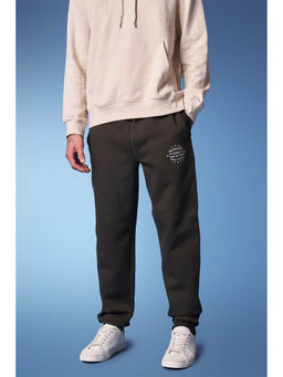 Bonkers Corner - Olive Solid Mid Waist Joggers