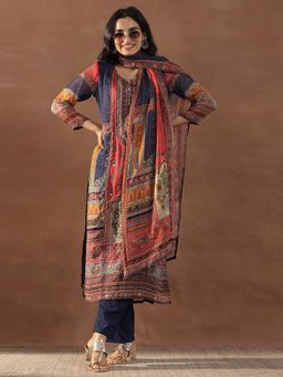 Libas - Multi-Colour Kurta with Pant and Dupatta (Set of 3)