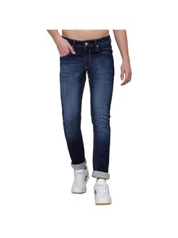 Cantabil - Men Dark Blue Solid Stretchable Jeans