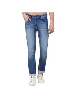 Cantabil - Men Dark Blue Solid Stretchable Jeans