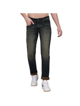 Cantabil - Men Khaki Solid Stretchable Jeans