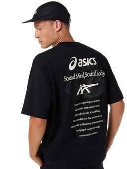 ASICS - Black Cotton Relaxed T-Shirt