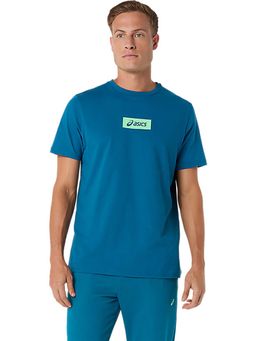 ASICS - Blue Cotton Regular T-Shirt