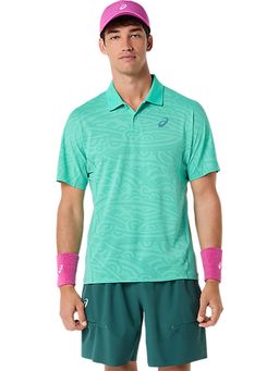 ASICS - Green Polyester Slim Polo T-Shirt