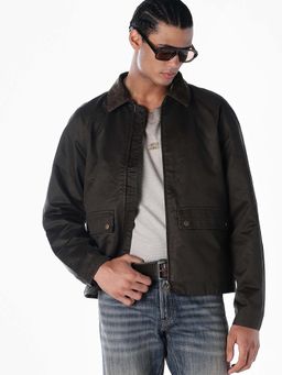 Jack & Jones - Brown Cotton Blend Regular Jacket