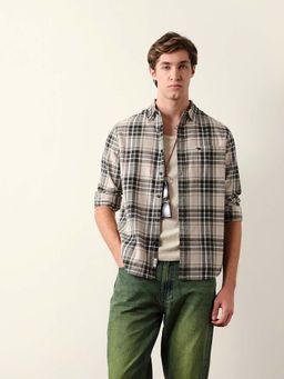 The Bear House - Olive Cotton Regular Shirt
