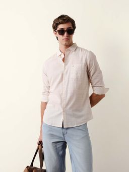The Bear House - Orange Cotton Slim Shirt