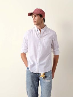 The Bear House - White Cotton Slim Shirt