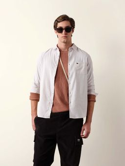 The Bear House - Beige Cotton Slim Shirt