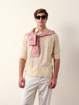 The Bear House - Yellow Cotton Slim Shirt