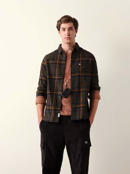 The Bear House - Olive Cotton Slim Shirt