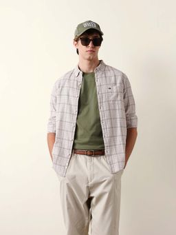 The Bear House - Beige Cotton Slim Shirt