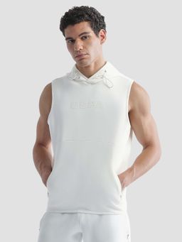 U.S. POLO ASSN. - White Cotton Regular Hoodie