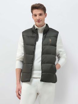 U.S. POLO ASSN. - Green Nylon Regular Puffer Jacket