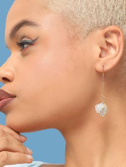 Sohi - Women Gold Plated Gold-Toned Contemporary Drop Earrings