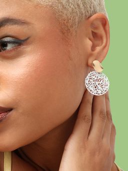 Sohi - Silver-Toned Gold-Toned Gold Plated Circular Drop Earrings