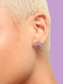 Sohi - Pink Contemporary Studs Earrings