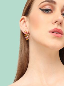 Sohi - Gold-Plated Contemporary Hoop Earrings