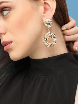 Sohi - Gold-Toned Contemporary Drop Earrings