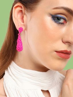 Sohi - Women Pink Drop Earrings