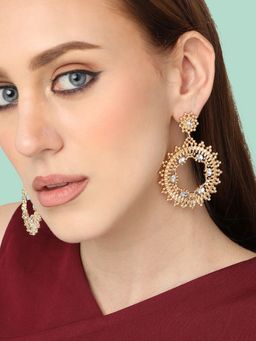 Sohi - Pack Of 2 Gold-Plated Contemporary Drop Earrings