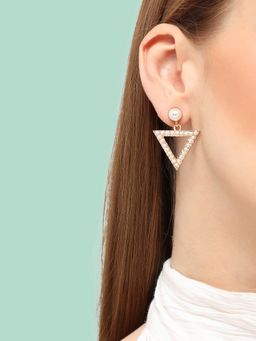 Sohi - Gold-Plated Contemporary Drop Earrings