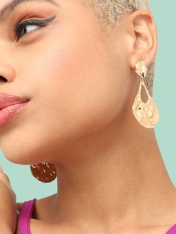 Sohi - Gold-Plated Contemporary Drop Earrings