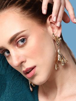 Sohi - Gold-Plated Contemporary Drop Earrings
