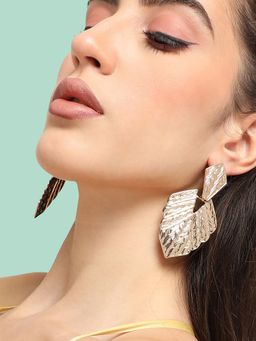 Sohi - Gold-Plated Contemporary Drop Earrings