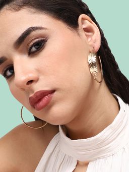 Sohi - Gold-Toned Contemporary Drop Earrings