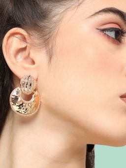 Sohi - Gold-Toned Contemporary Gold Plated Drop Earrings