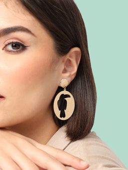 Sohi - Gold-Toned Contemporary Drop Earrings