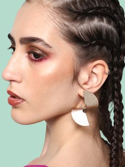 Sohi - Gold-Toned Gold Plated Contemporary Drop Earrings