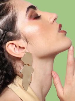 Sohi - Gold-Toned Contemporary Studs Earrings